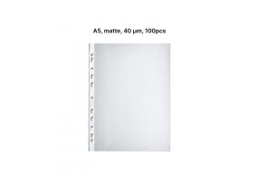 AD Class PUNCHED POCKET Appelsiininkuori A5 40 mikr., pussi 100 kpl