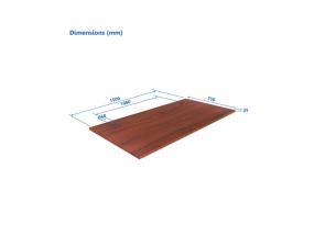 Laminoitu lastulevy Pöytälevy Up Up, tumma pähkinä 1500x750x25mm