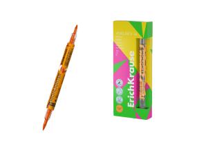 Tekstimerkki kahdella päässä ERICH KRAUSE Visioline V-16 Brush Neon oranssi