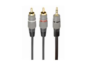 KAAPELI AUDIO 3,5 MM 2RCA 2,5M/KULTA CCA-352-2,5M GEMBIRD