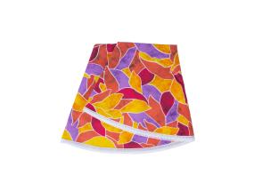 Pöytäliina LONETA UUSI pitsillä, D170cm, punaiset lehdet, 50% polyesteri, 50% puuvilla, kangas 480