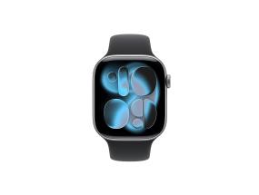 Apple Watch 11, 46 mm, GPS, M/L, tummanharmaa - Älykello - Smartwatch