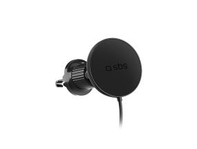 SBS 15W autoteline, Magsafe, tuulettimen kiinnitys, musta - Langaton autolaturi