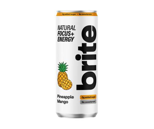 BRITE Luonnollinen energiajuoma ananas-mango0,33 l (tölkki)
