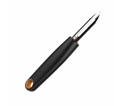 Fiskars Functional Form 1014418 Kiinteä teräinen kuorimaveitsi, musta