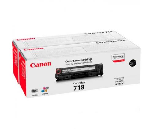 Canon-kasetti 718 musta kaksoispakkaus (2662B005) (2662B017) x2