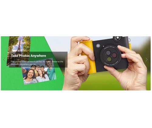 Kodak SMILE+ pikakamera, 2x3'', valkoinen