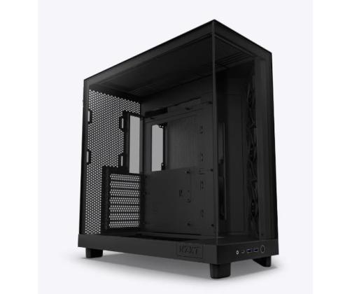 Kotelo NZXT H6 Flow MidiTower Ei sisälly ATX MicroATX MiniITX Väri Musta CC-H61FB-01