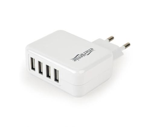 LATURI USB UNIVERSAL VALKOINEN/4PORTTI EG-U4AC-02 GEMBIRD