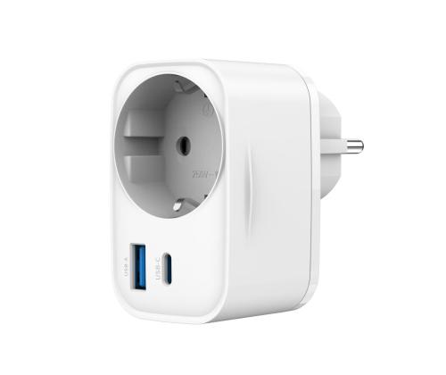 LATURI USB UNIVERSAL 20W WHT/2P AC TA-ACPDDQC20-01-W GEMBIRD GEMBIRD