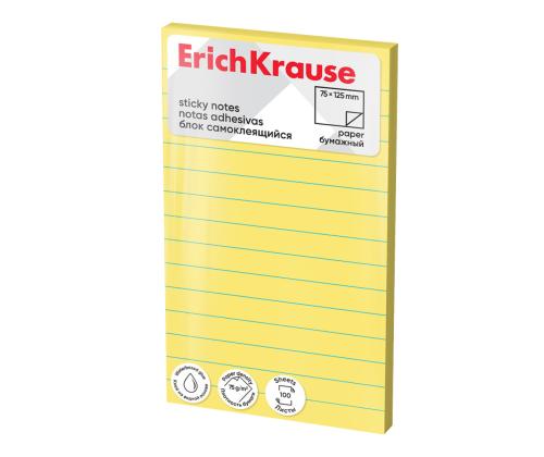 Muistipaperi 75x125mm ERICH KRAUSE vuorattu keltainen 100 arkkia