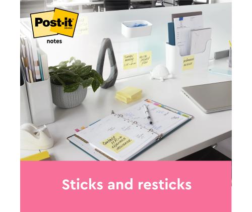 Viestilaput 76x76 Post-it 654 keltainen x 6 kpl