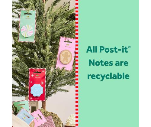 Post-it® Jingle Notes 50 arkkia/lehtiö lumihiutale