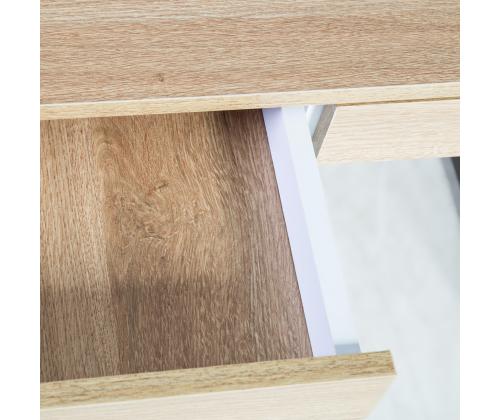 Työpöytä STUDY 90x60xH76cm, tammi, melamiinilevy, metalli