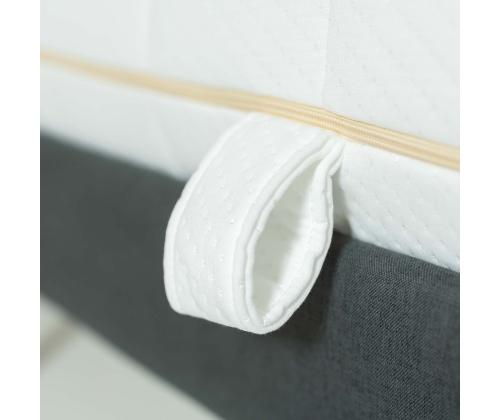 Sänky JUNO 90x200cm, patjalla KUKKA DUO 11 ZONE, harmaa