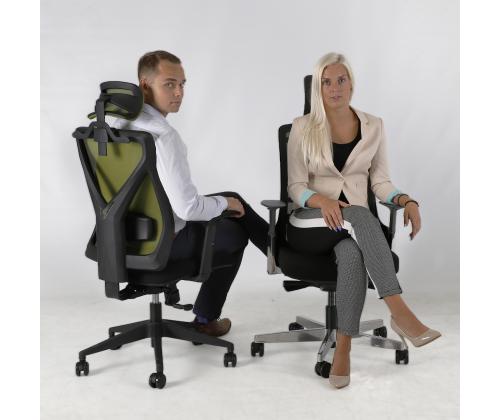 Työtuoli MIKE 64x65xH110-120cm, musta/vihreä