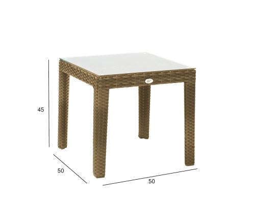 Sivupöytä WICKER 50x50xH45cm, beeþ