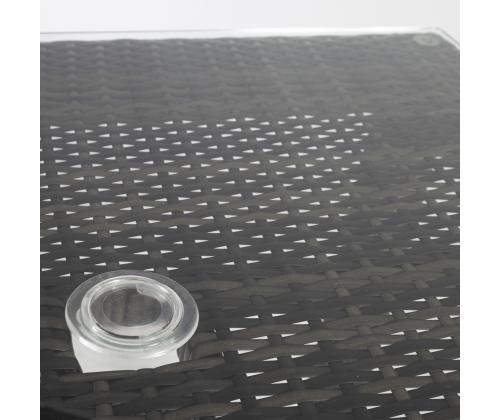 Pöytä WICKER 73x73xH71cm, tummanruskea