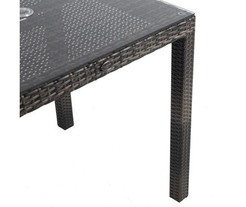 Pöytä WICKER 73x73xH71cm, tummanruskea