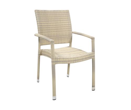 Tuoli WICKER-3 käsinojilla 59x66xH91cm, beeþ