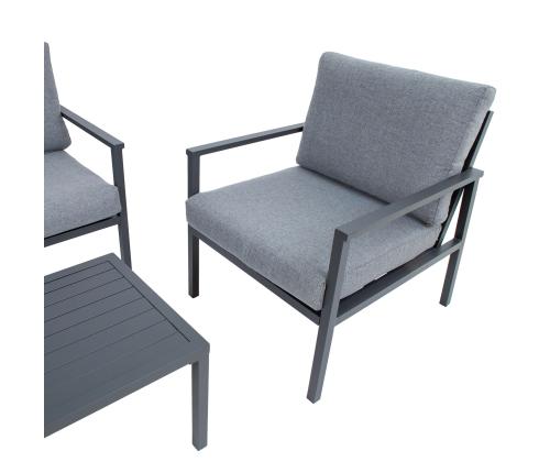 Puutarhakalusteet ADRIO pöytä, sohva ja 2 tuolia