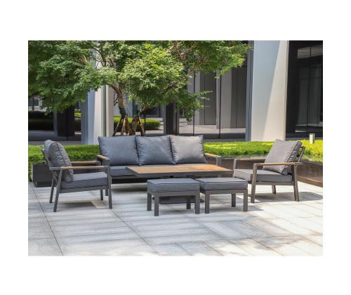 Puutarhakalustesarja PARKER 6-osainen, harmaa