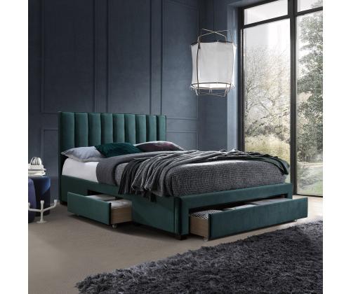 GRACE sänky 160x200cm, ilman patjaa, vihreä