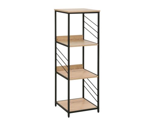 Hylly DIMITRA 40x40xK124cm, maalaismainen/musta viimeistely