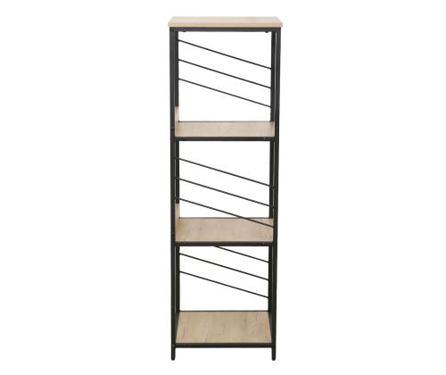 Hylly DIMITRA 40x40xK124cm, maalaismainen/musta viimeistely