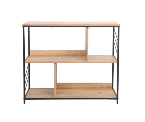 Hylly DIMITRA 100x40xH83,5cm, maalaismainen/musta viimeistely