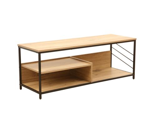 TV-pöytä DIMITRA 120x40xH45cm, maalaismainen/must