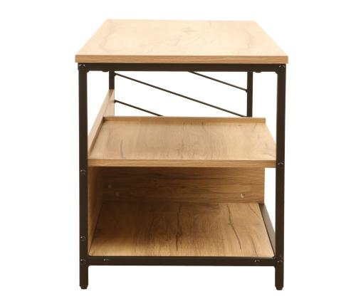 TV-pöytä DIMITRA 120x40xH45cm, maalaismainen/must