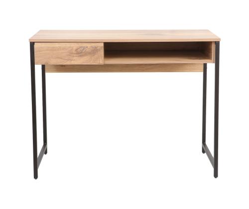 Työpöytä DIMITRA 100x50xK76cm, maalaismainen/musta