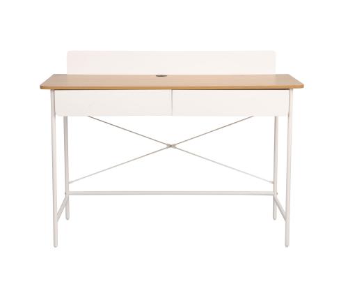 Työpöytä FERDIE 120x48xH88cm, saarni/valkoinen