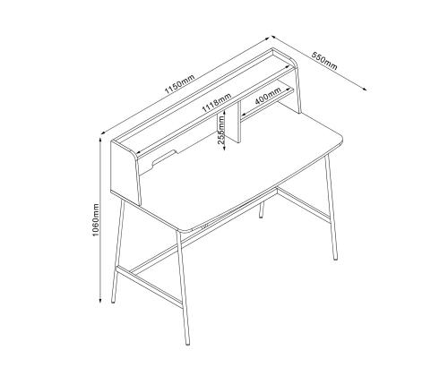 Työpöytä LESTER 115x55xH106cm