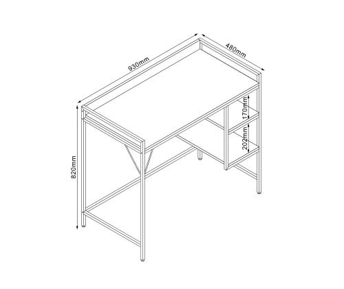 Työpöytä LESTER 93x48xH82cm