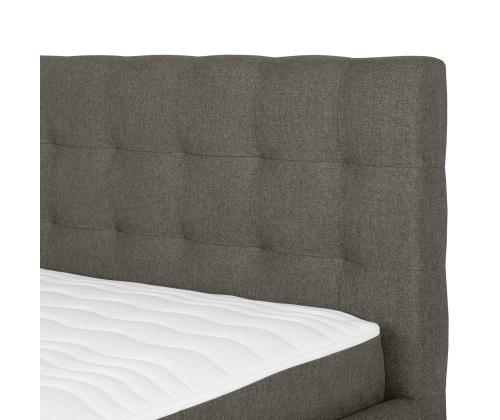 Mannermainen sänky LEENA 160x200cm, patjalla, tumma beige, 176x221xH110cm