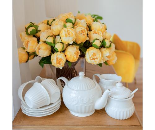 Teekannu SOFIA, 600ml, D13xK14cm, valkoinen