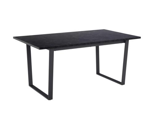 Ruokapöytä AMBLE 160x90xH74cm, musta, melamiini, metallia