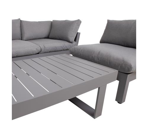 Puutarhakalusteet FLUFFY modulaarinen sohva ja pöytä, harmaa