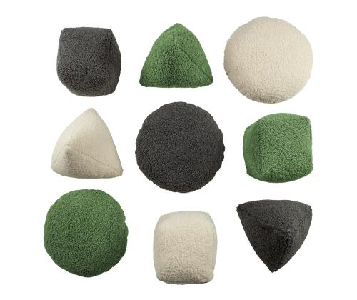 Tyyny LARRY kuutio, 25x25x25cm, harmaa, 100% polyesteri, kangas 463