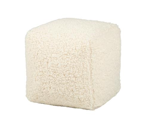 Tyyny LARRY kuutio, 25x25x25cm, luonnonvalkoinen, 100% polyesteri, kangas 464