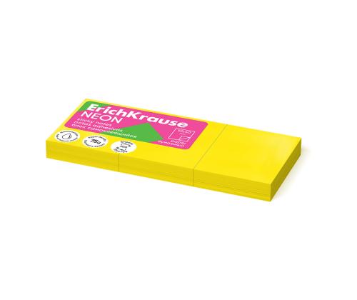 Muistipaperi 40x50mm ERICH KRAUSE Neon 3x100 arkkia neonkeltainen