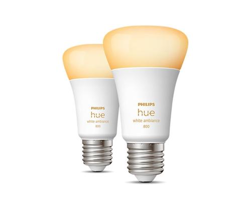 Philips Hue White Ambiance 800, E27, valkoinen, 2 kpl - Älykäs valaisinvalaisin