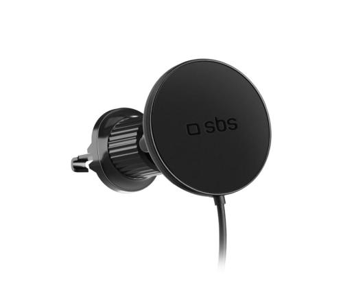 SBS 15W autoteline, Magsafe, tuulettimen kiinnitys, musta - Langaton autolaturi