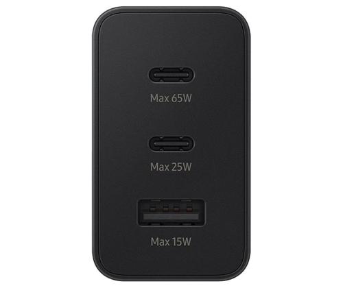 Samsung Trio, USB-C, USB-A, 65 W, musta - Virtalähde