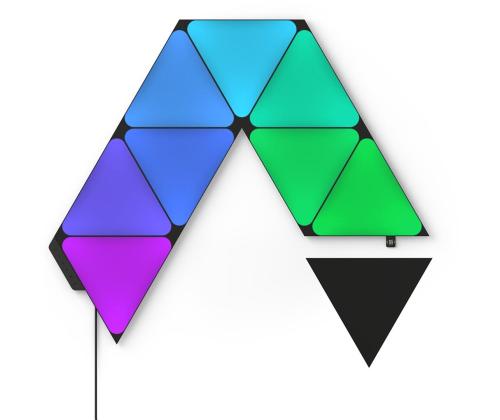 Nanoleaf Shapes Black Triangles Starter Kit, 9 paneelia - Älykäs kevyt aloituspakkaus
