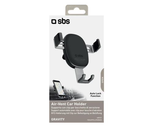SBS Gravity, musta - Auton puhelimen pidike