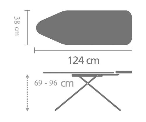 Brabantia-silityslauta 124 x 38 cm