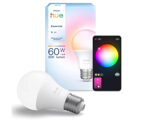 Philips Hue Essential A60, Full Color, E27, valkoinen - Älykäs valaisinvalaisin